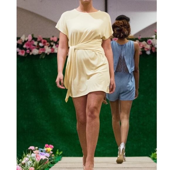 Yellow Wrap Shirt Dress - Picture 4 of 5